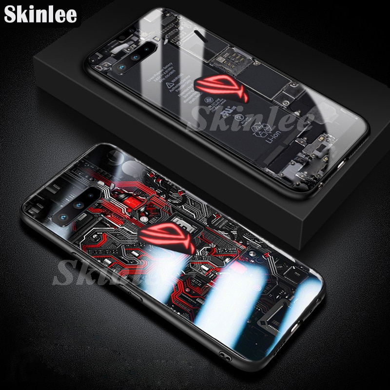 Skinlee Voor Asus Rog Telefoon 3 Case Explorer Geschilderd Gehard Glas Silicon Cover Voor Asus Rog 3 Hard Case