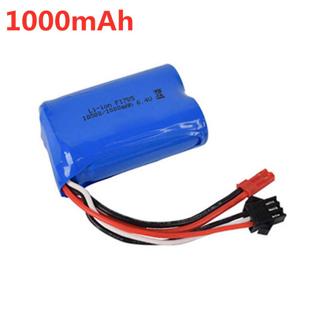 6.4v 500mah 750mah 800mah 1000mah Li-ion Battery for wltoys L959 18628 RC Car Boat Trucks Spare Parts