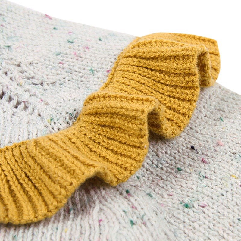 Camisola da criança infantil camisola da criança do bebê meninas malha cardigan jaqueta da criança camisola infantil casaco crianças babados jaqueta casual