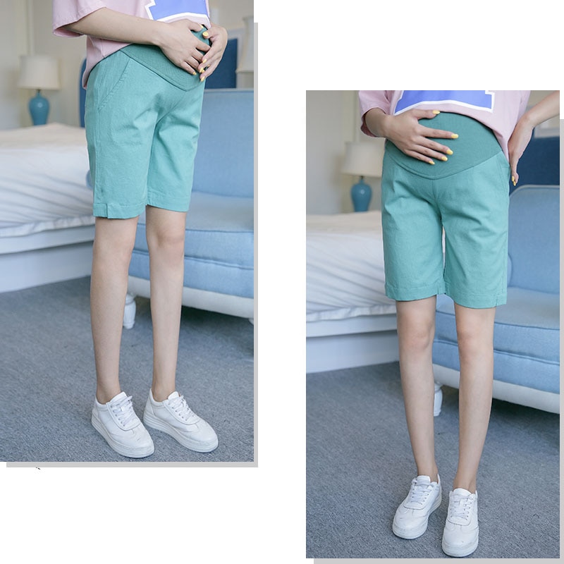 Sommer Hanf Baumwolle kurze Hose Mutterschaft kurze Hose für Schwangere Frauen Schwangerschaft kurze Hose Kleidung Mutterschaft Hosen Plus Größe
