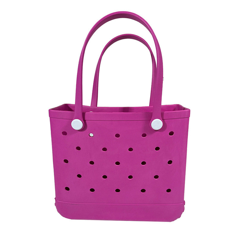 Boggs Bag Extra Large Tote Shoulder Handbag EVA Rubber Waterproof Basket Women Tote Boggs Bag for Travel: S / Clear