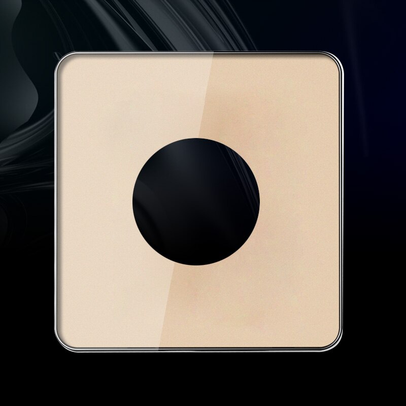 Blank panel Cover with outlet hole 86 model universal opening wall switch socket champagne gold panel