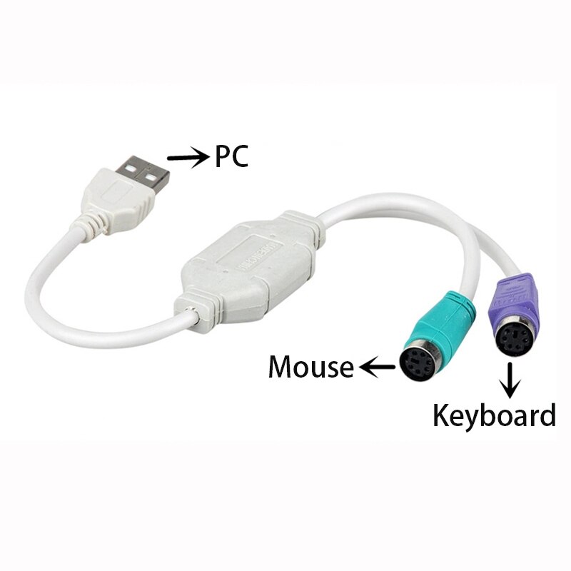 USB Male To PS/2 PS2 Female Converter Cable Cord Converter Adapter Keyboard Mouse Computer Cables & Connectors