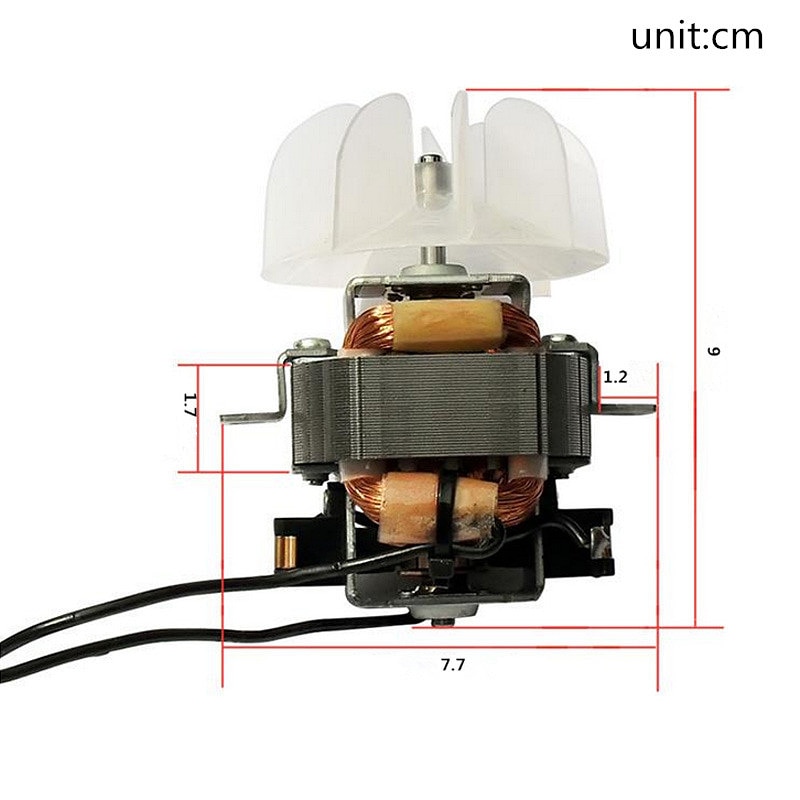Motor secador de pelo monofásico AC220V 50HZ de alta potencia, secador de pelo AC Accesorios de motor