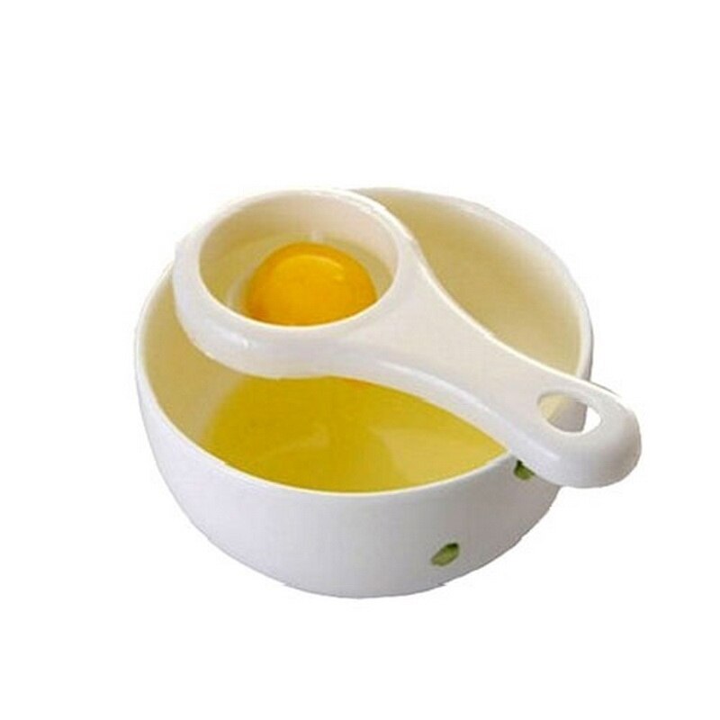 Æggehvide separator rustfrit stål æggehvide separator filter æg blomme fjerner skillevæg med langt håndtag køkken kage koge værktøj: 13.2 x 6.2cm