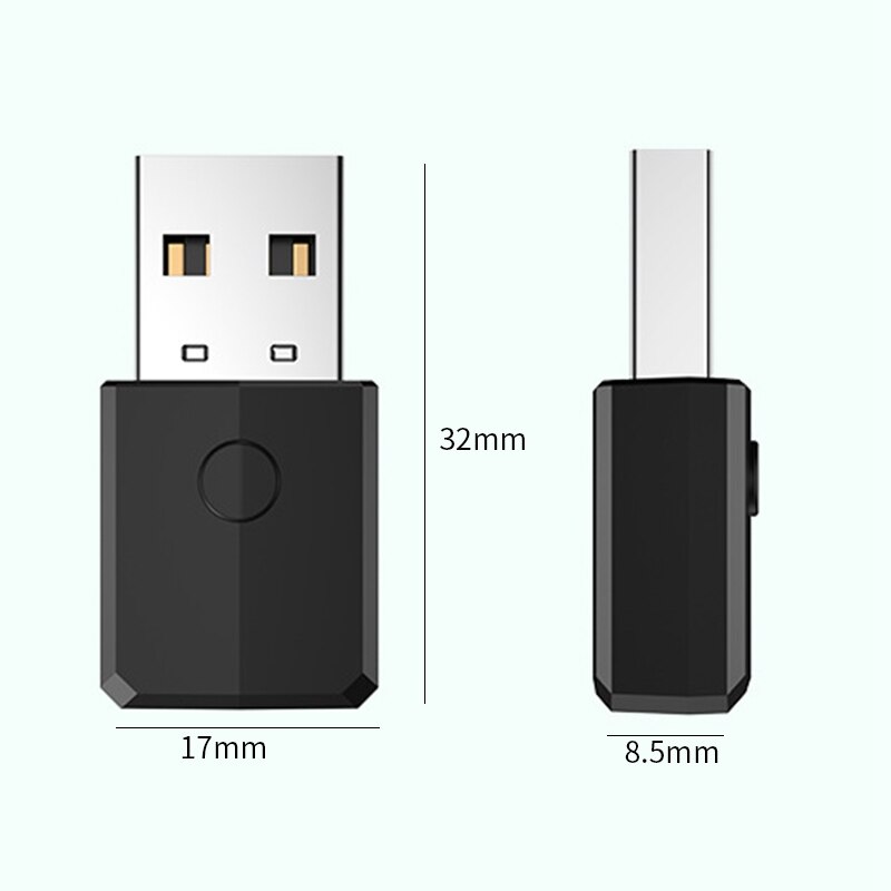 USB Bluetooth 5.0 o Transmitter Receiver Adapter Wireless Stereo Music o 3.5mm AUX for TV PC Car Home