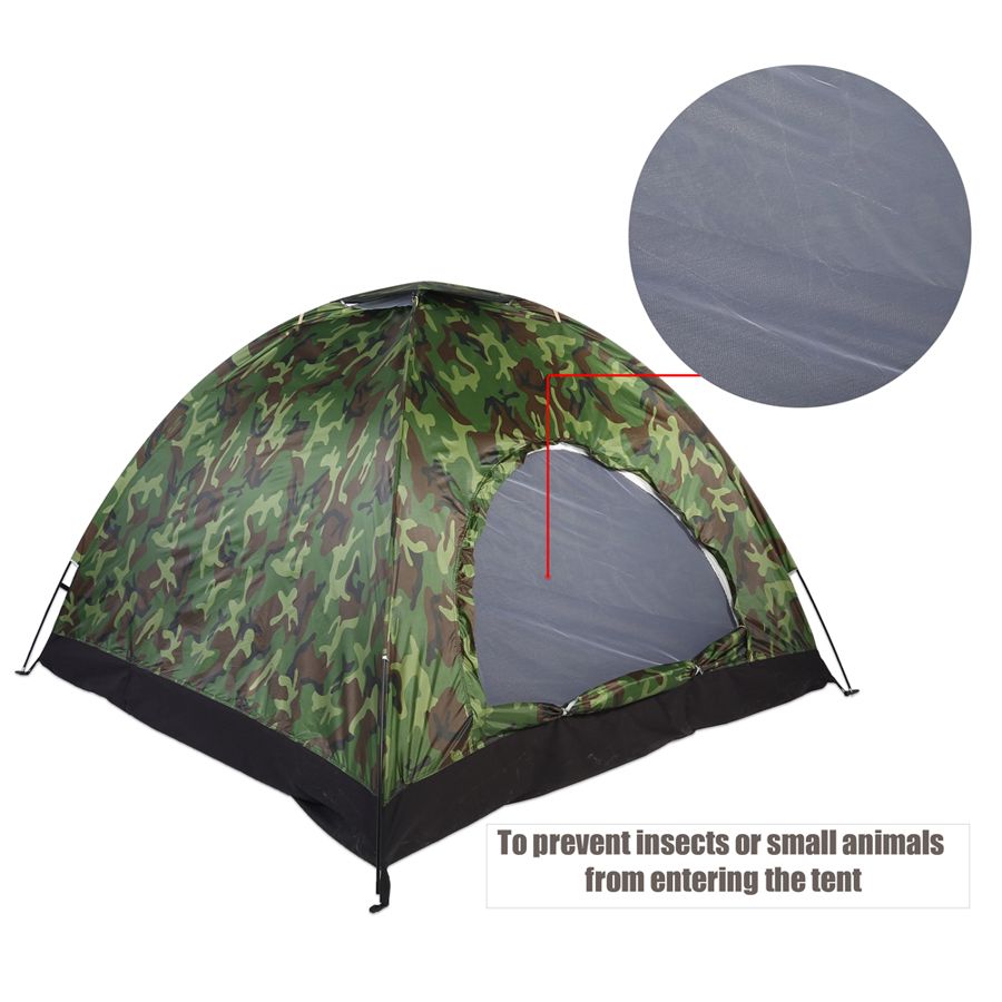 Kamouflage Campingtält - Ultralätt - 3-4 Personer - Utomhus - Vattentätt 1500mm - Aluminiumlegering