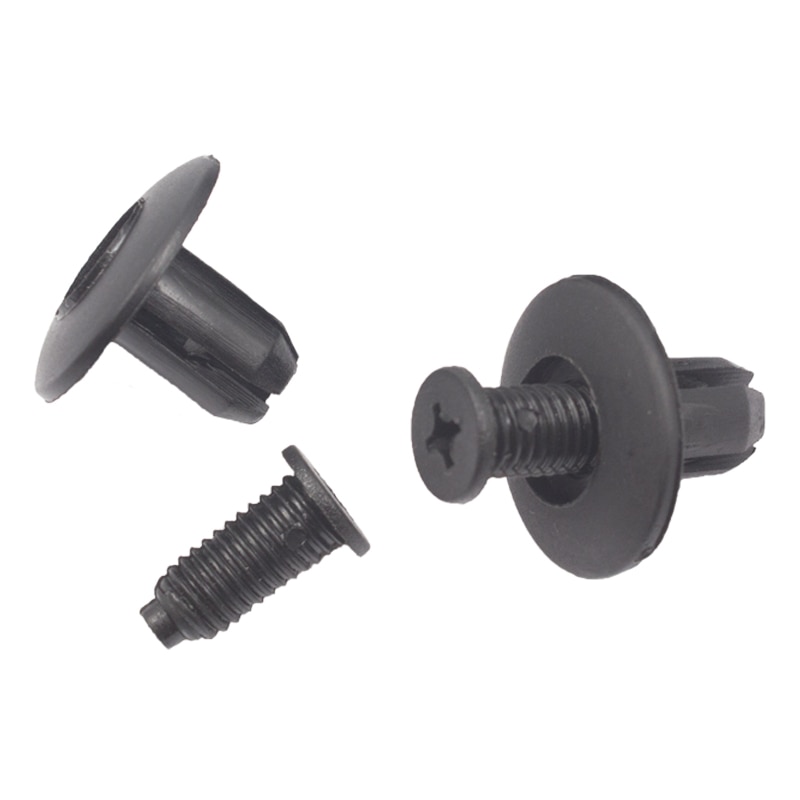 Kalili grå svart 8mm- håls auto plast stötfångare dörrskruv push-typ expanderande nitpaneler trim hållare nylon fästen clips