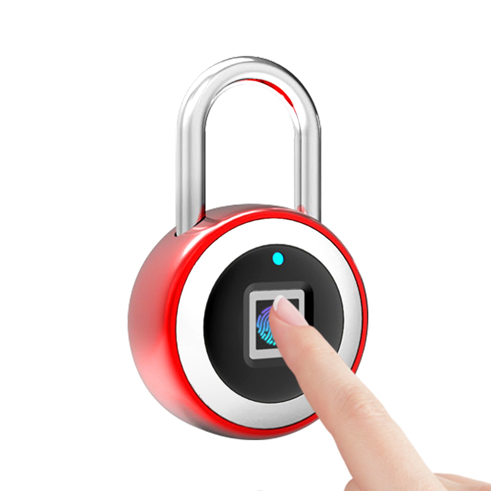 Smart Fingerprint door lock BT Padlock Unlocking by Fingerprint&APP Rechargeable Keyless 10 Fingerprints IP65 Waterproof: A