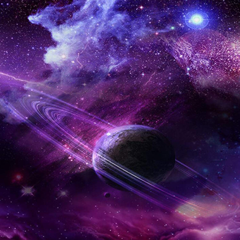 Psychedelic Starry Sky Galaxy Tapestry Art Print Wall Hanging Tapestry Wall Blanket for Bedroom Living Room