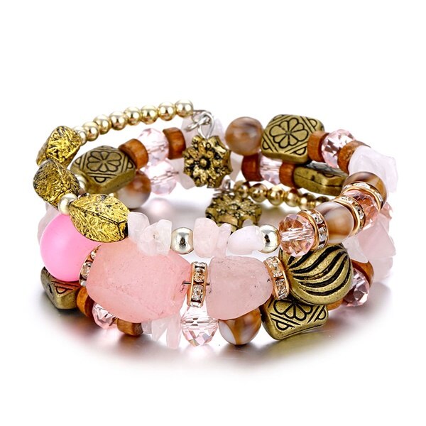 Ifmia Boho Multilayer Resin Stone Armband & Bangles Vrouw Vintage Lange Manchet Armbanden Voor Vrouwen Pulseras Etnische Sieraden: IF11000259-10