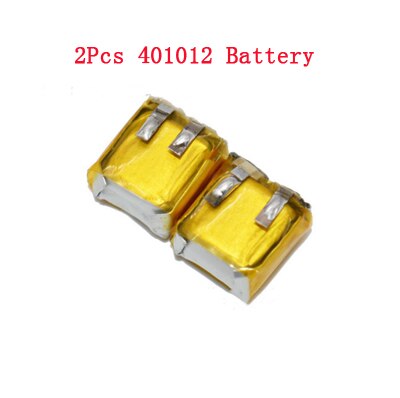 Batería dedicada de 2 piezas para auriculares inalámbricos Bluetooth 3,7 V,30mAH,400909 401010, polímero de litio, batería de iones de litio para GPS de juguete, mp3: 2Pcs 401012