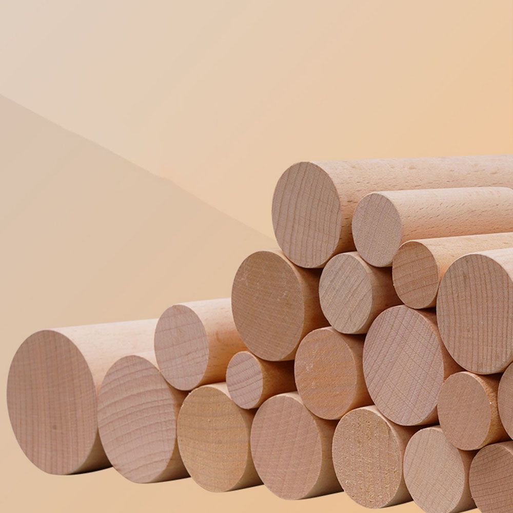 5pcs round wooden stick wardrobe round wooden stick long stick building decoration log wood handicraft material DIY wood craft
