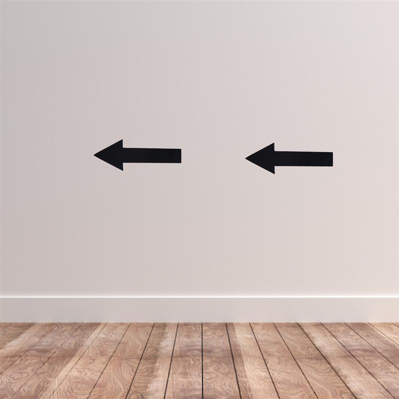 10Pcs Pvc Trap Stickers Verwijderbare Trap Stickers Richting Tekenen Stickers Arrow Vloer Muurstickers Decals Zwart