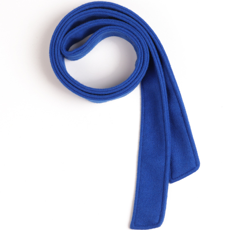 Abrigo con cinturón para señoras decorativas, cinturón ancho con doble cara para mujer, cinturones para abrigo, accesorios anudados para vestido de invierno,: Blue