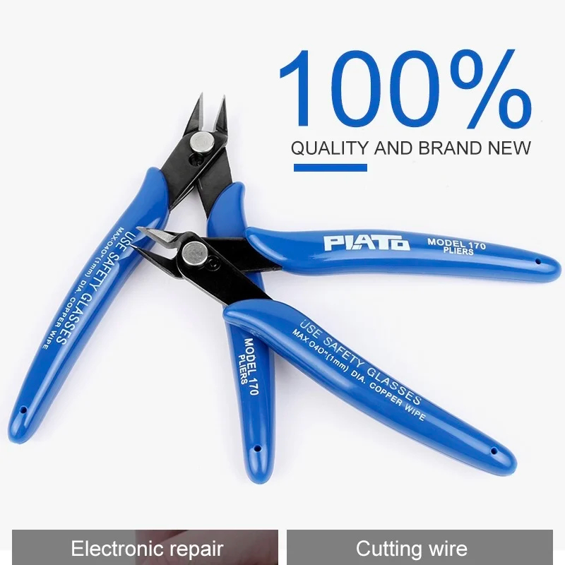 170-draadknipper DIY-trimmer Diagonale zijkniptang Kabeltang Rood Blauw Tang Hand Mini Knipt Flush Nipper Trimmer Handgereedschap