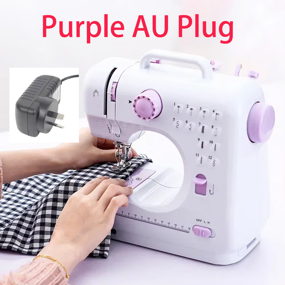 Elektrische mini-nähmaschine mit 12- stichen, tragbar und handlich für zuhause und unterwegs, inklusive nadel und faden (nähset separat erhältlich): Silber