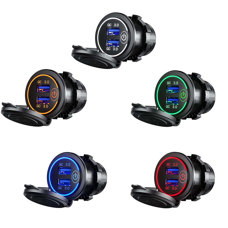 Car USB Car sockets Quick 3.0 Universal Charging in car 2 Port mobile phone for samsung 11 7