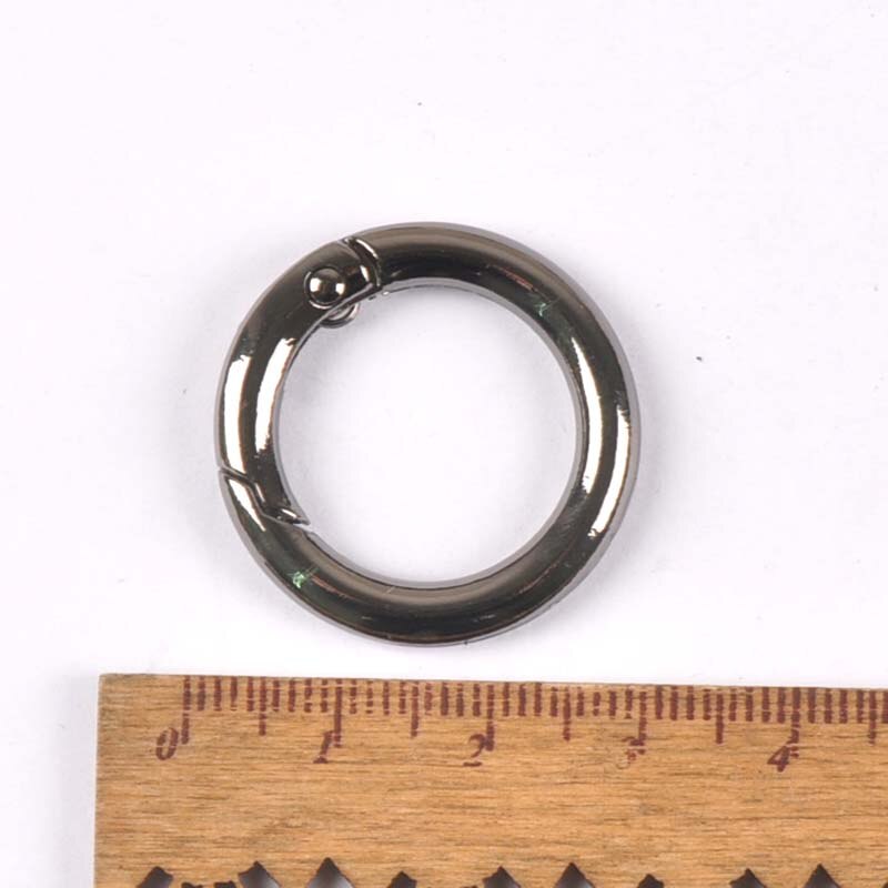 4 stuks zilver zwart goud cirkel ring verbinding tas haak diy accessoires ronde karabijnhaak schoenen riem veer sleutelhanger gespen  c2152