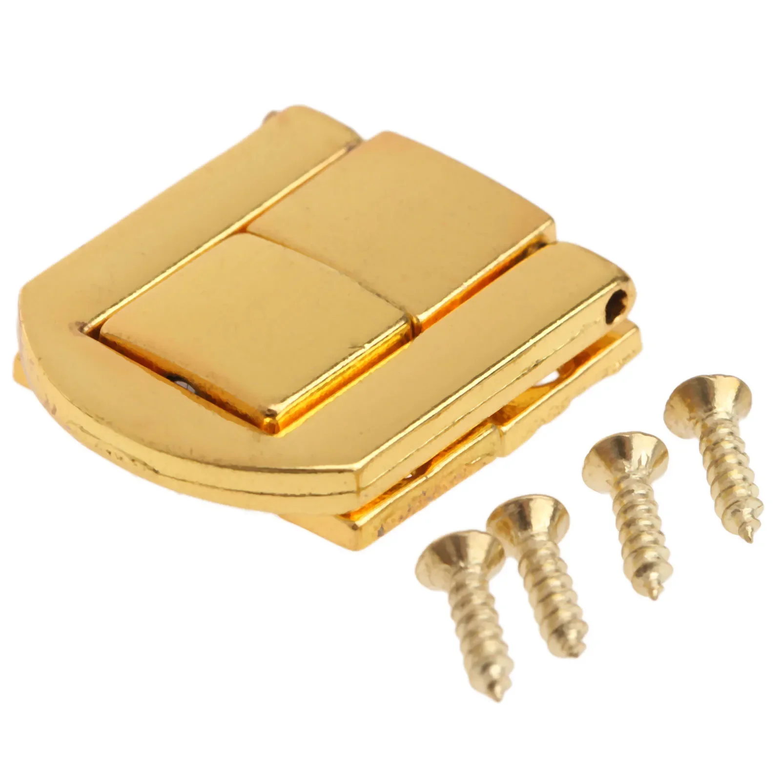 Pestillos de Metal para caja de madera, cierre de hebilla para joyería, caja de pecho, Maleta, accesorios de Hardware de 25x20mm, 5 uds.: Gold