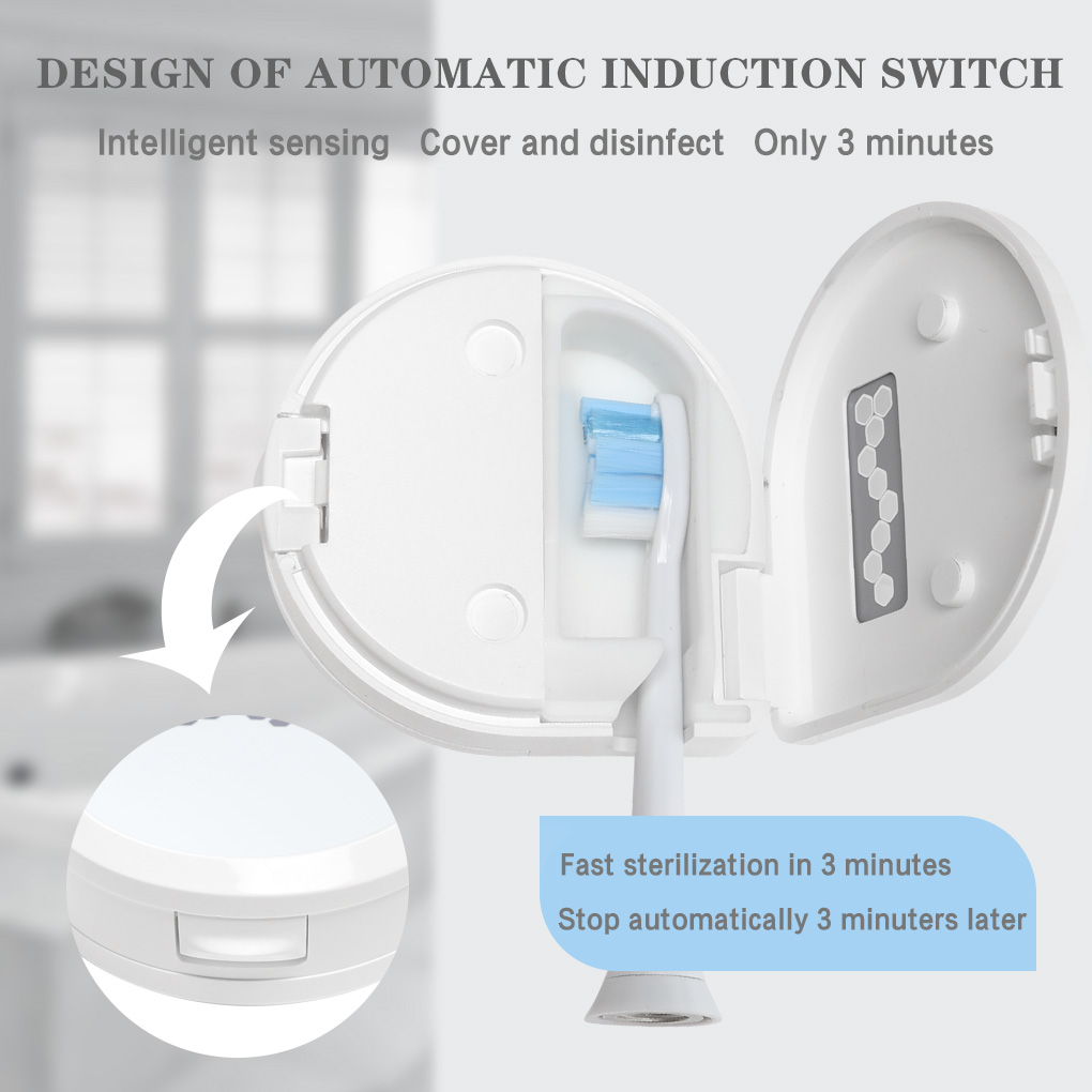 UV Light Ultraviolet Toothbrush Automatic Sterilizer Toothbrush Holder Cleaner