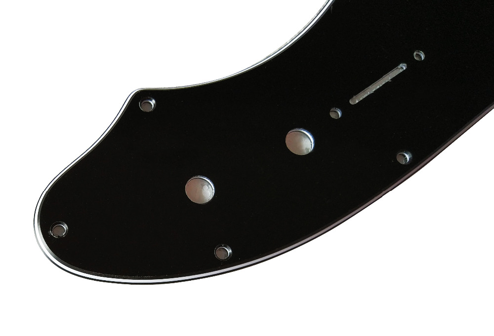 Pleroo Custom Gitaar Onderdelen-Voor Tele 69 Thinline Gitaar Slagplaat Scratch Plaat, 3 Ply Black