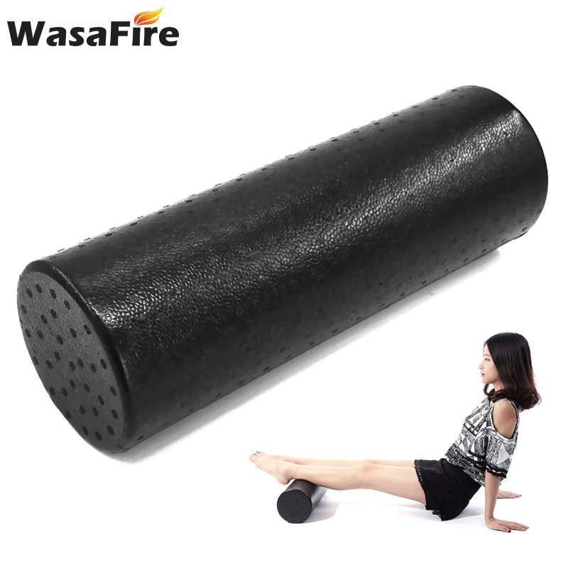 Zwarte Yoga Kolom Gym Foam Roller Yoga Blokken Spier Roller Stok Balans Training As Massage Roller Fitness Apparatuur