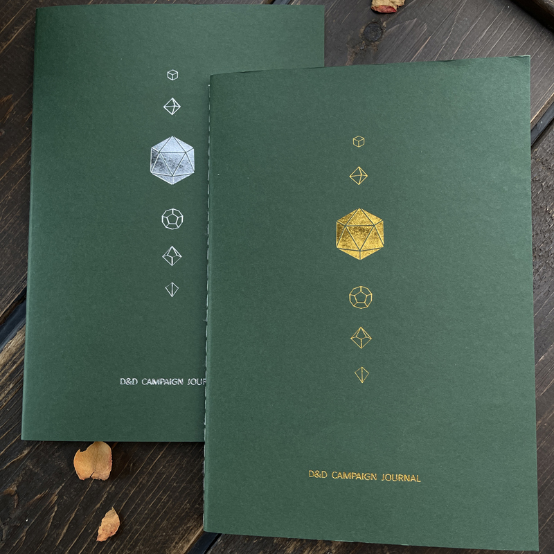 DnD 5e Notebook Journal|Character Sheets|Cheat Sheets|NPC Tracker|Maps...All-In-One|Craft paper cover|8 colors to choose from