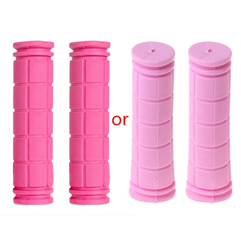 BMX MTB Cycle Road Mountain Bicycle Scooter Bike Handle bar Rubber End Grip: Pink