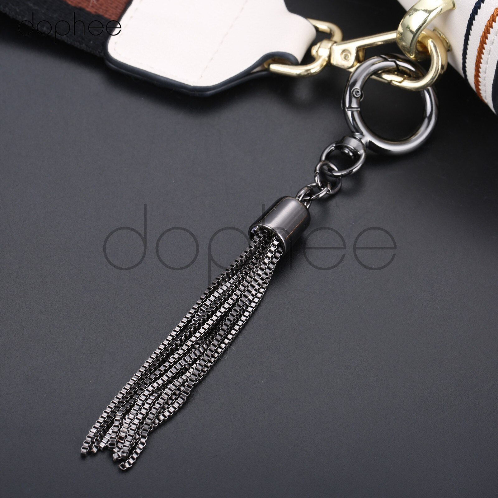 Accesorio de Hardware dophee 1 pieza llavero de Metal para bolsos pequeños adornos borla bolsas de hebillas piezas de Hardware