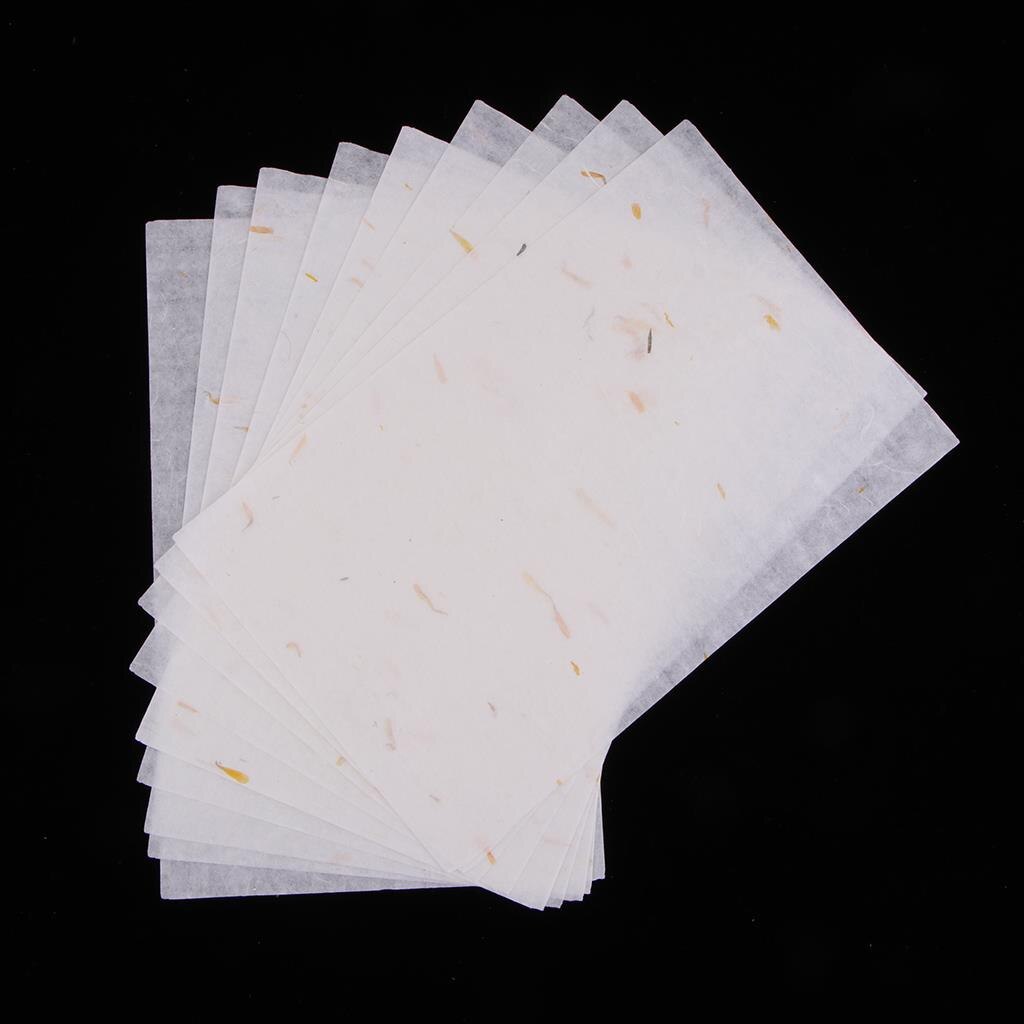 Papel Washi de arroz hecho a mano, papel de papelería para Letras, escritura, confección de tarjetas, papelería para manualidades artístico de recortes, 10 Uds.: Marigold Style