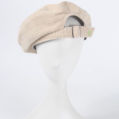 Boina joejerry bonita para mujer, gorra plana, sombrero de pana bordado, boina para chicas, novedad: buckle beige beret