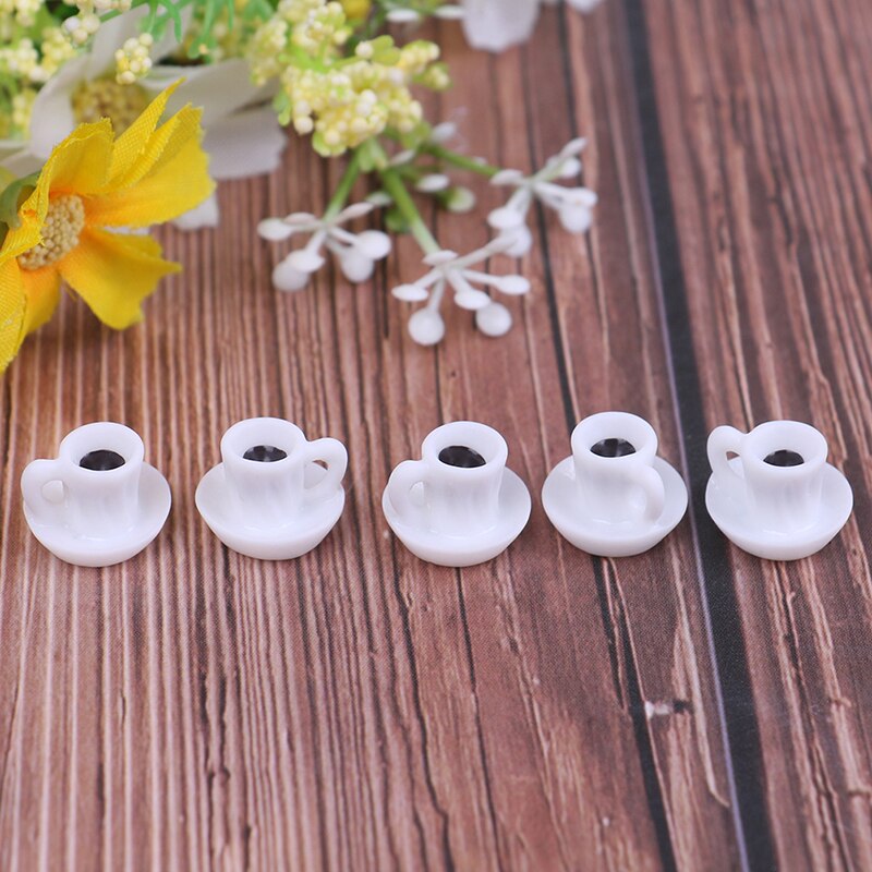 Maßstechen 1:12 Puppenhaus Hause DecorMetal Kaffeemaschine Simulation Küche Möbel Puppe Haus Miniatur Zubehör: 5Stck Kaffee Tasse