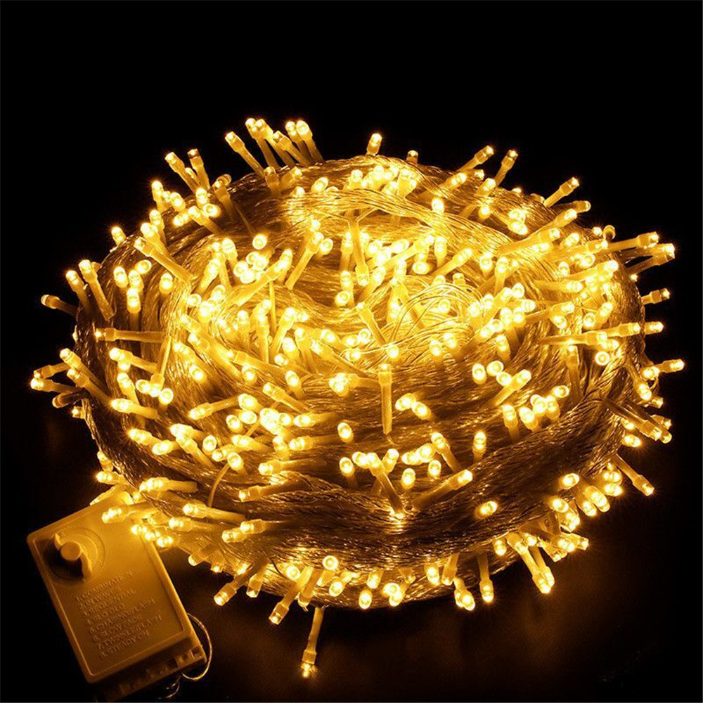 2025 10/20M enchufe de la UE guirnalda de Navidad luz LED cuerdas luz exterior para árbol de Navidad boda Año luz de vacaciones: changeable / 300 W