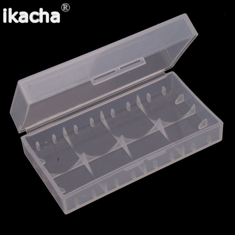 2pcs Plastic Battery Protective Storage Boxes Cases Holder For 18650 Battery Transparent Rechargeable Battery Protective Boxes