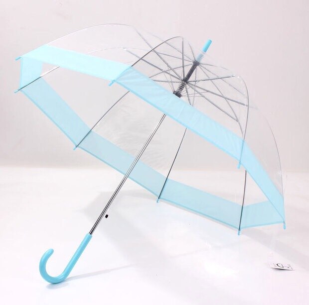 Parapluie transparent princesse Apollo, construction SUPER arc, parapluie semi-automatique crochet incurvé, tige droite: as picture3