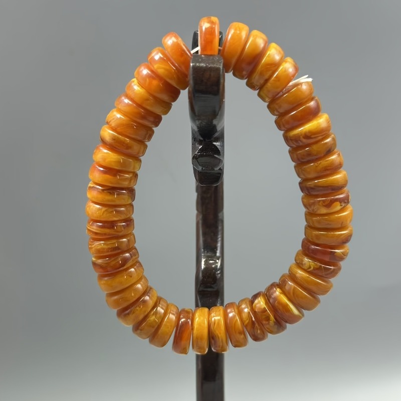 Amber bijenwas kralenarmband, enkele ringaccessoires voor heren en dames