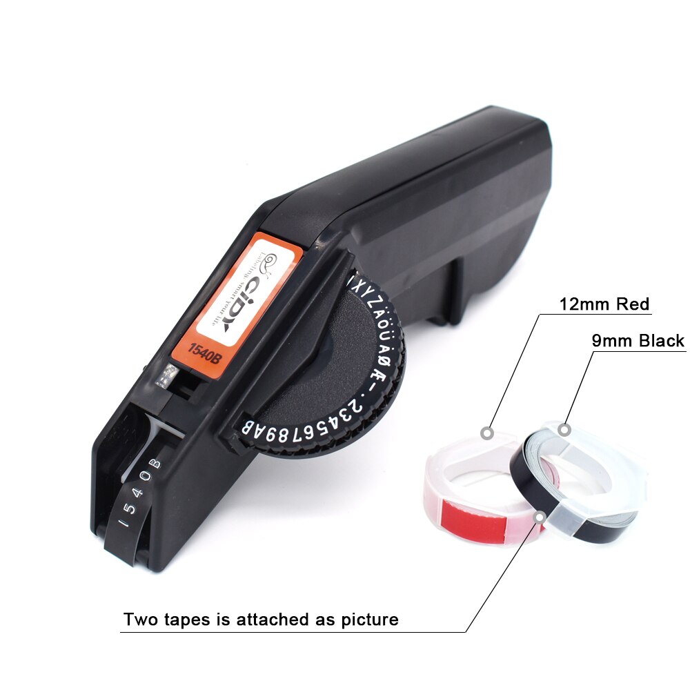 Dymo Label Maker Machine Replace MOTEX 3D Manual Typeweiter 1540B Embossing Label Printers for Embossing Tape Manual Labeller