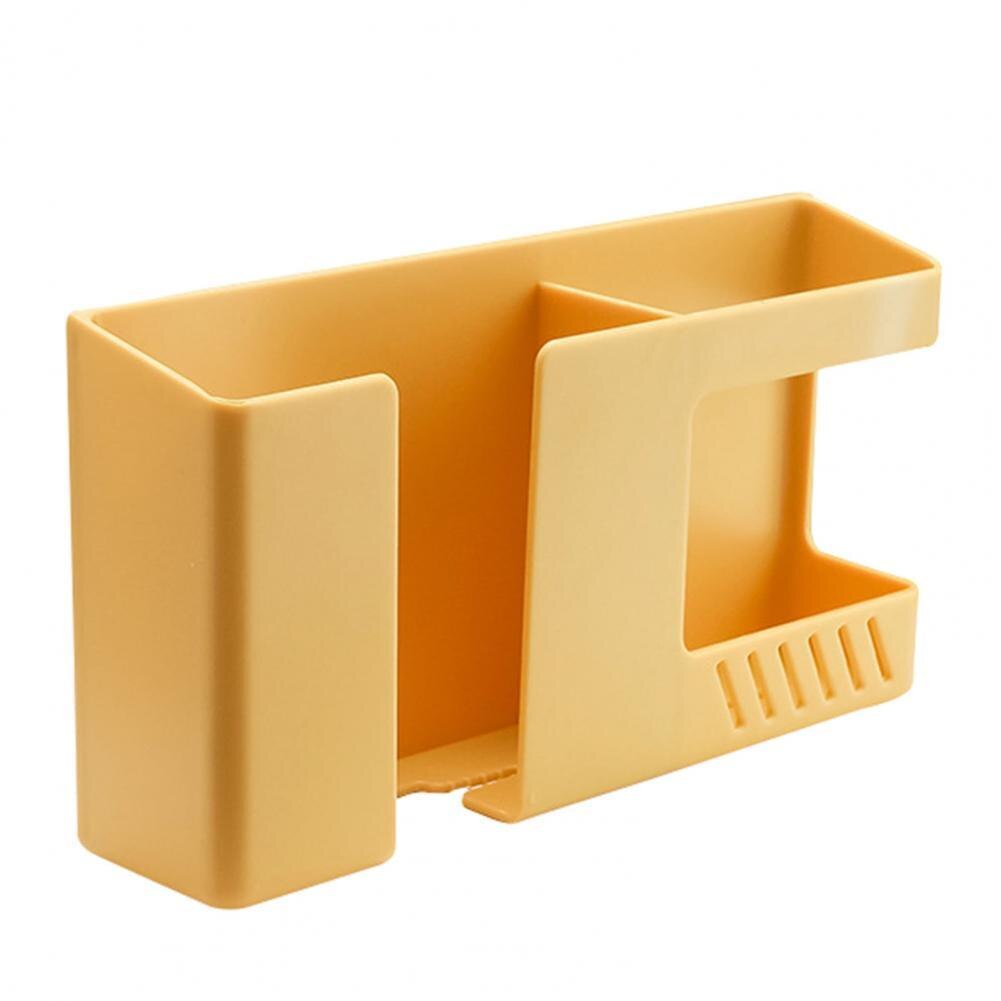 Wall-mounted Remote Control Holder Strong Load-bearing Remote Control Case Anti-dust Round Corner Remote Control Holder for Home: Yellow