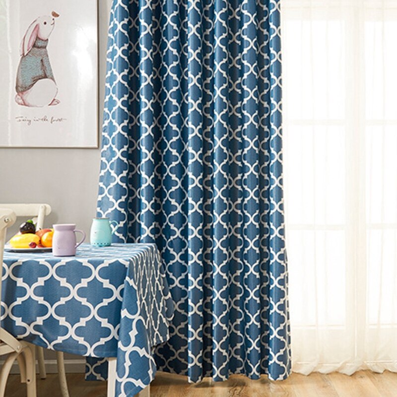 Living Room Bedroom Oval Paper Printing Curtains Blackout Curtains Home Decoration