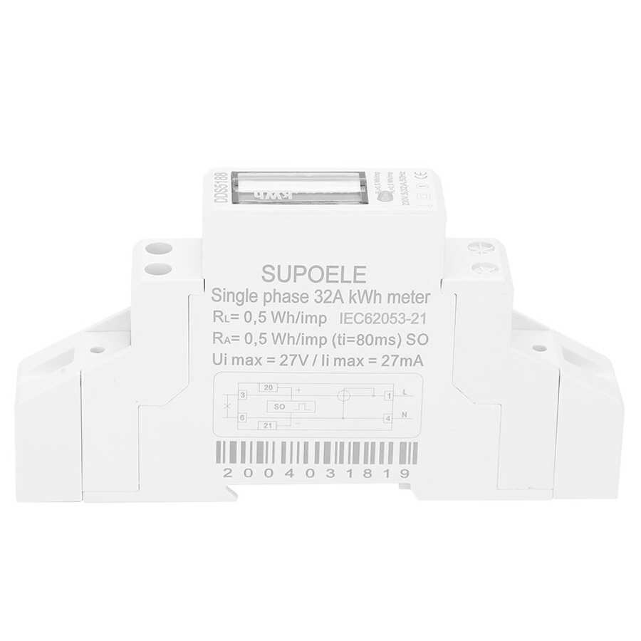 DDS5188 Single Phase Energy Meter Smart Watt Hour Meter High Accuracy 230V 5(32)A 50Hz