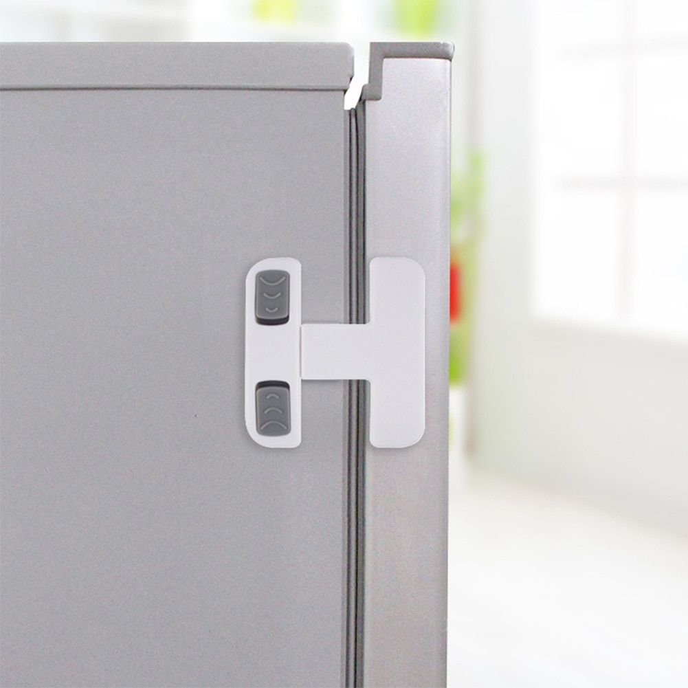 Praktisk køleskabslås fryser dør beskyttende sikkerhed let installation køleskab nøgleskab skab børn barnesikker sikkerhedslim