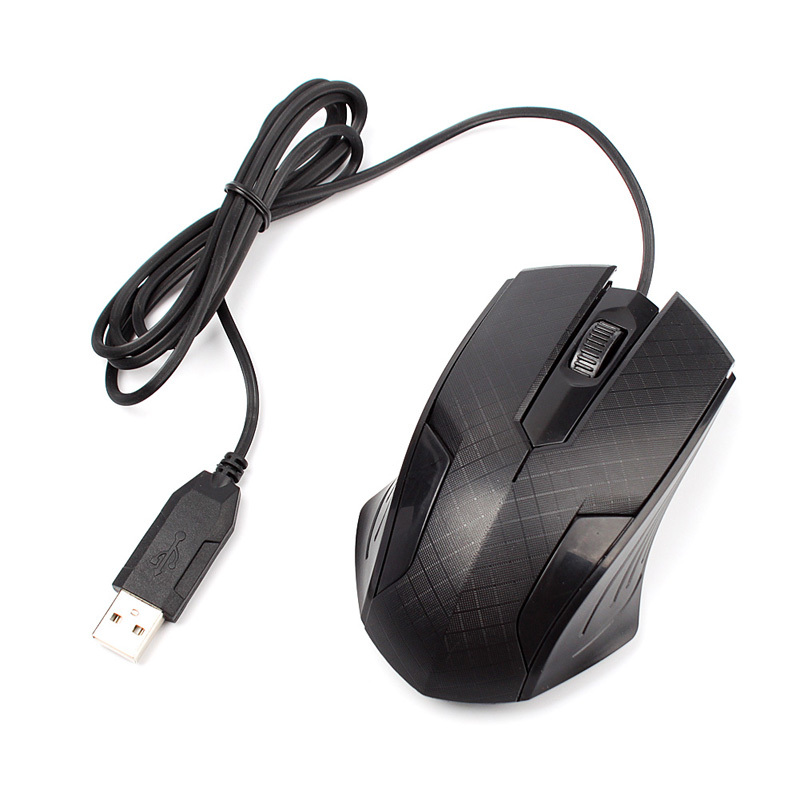 Wired Optical Gaming Mouse 3000DPI 2 Button Black Gamer USB Gamer Pro Mause Mice Cable For Home Office PC Laptop Computer #72727
