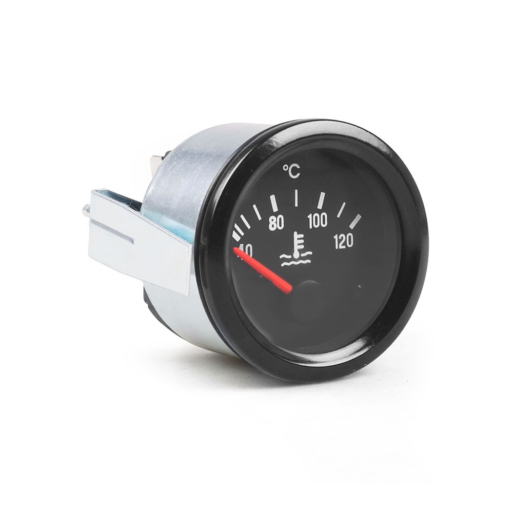 2" 52mm Car Water Temp Gauge 40-120 Celsius Pointer 12V Water Temperature Temp Gauge Yellow Light Car Meter Without Sensor