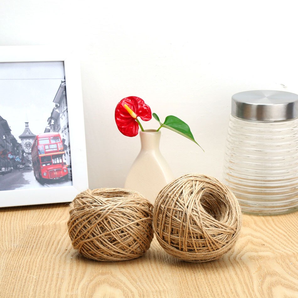 Cuerda de yute para boda, hilo de cáñamo Natural de 30M, decoración de hilo de yute, lazo, envoltura de , accesorios de