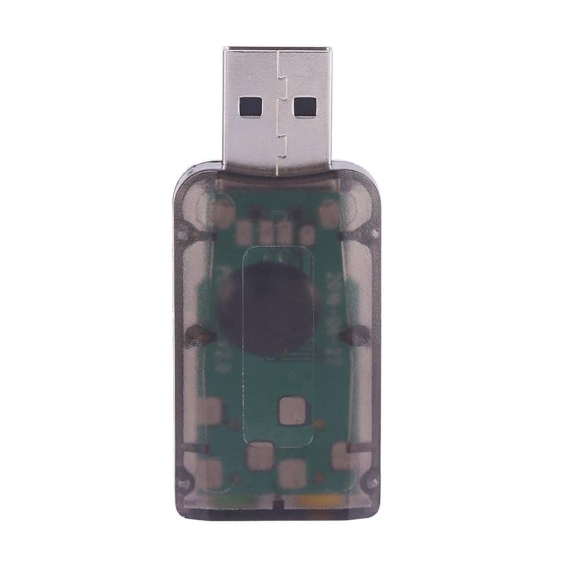 Multi-channel USB 2.0 Sound Card Virtual 5.1 Channel 3D Audio Adapter for Desktop Laptop Notebook Computer PC