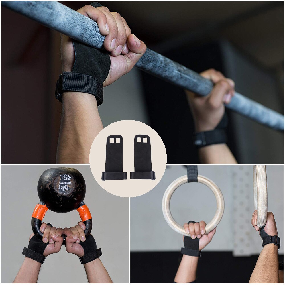 1Pair Weight Lifting Gloves Crossfit Gymnastics Gym Gloves Pull-up Workout Fitness Training Hand Grip Palm Protector