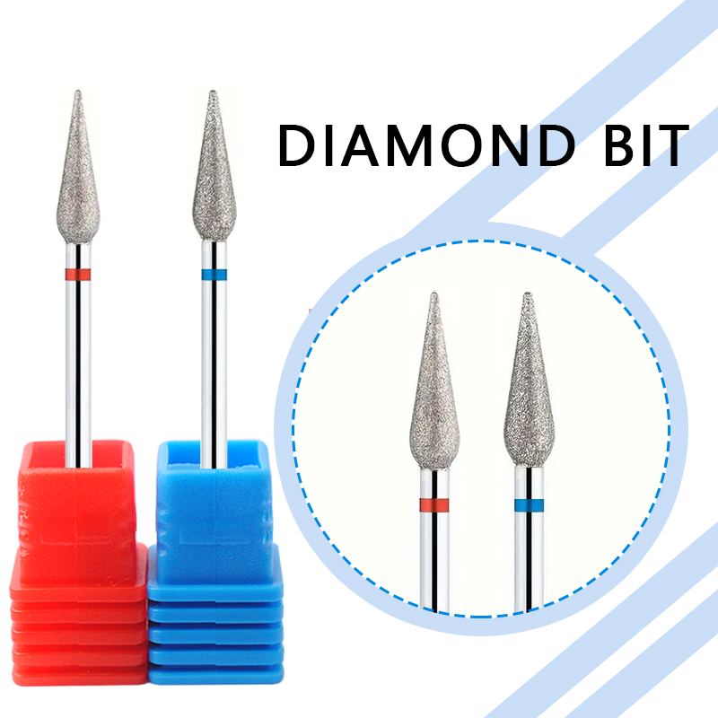 1 stk. diamant neglebåndsrensende neglebor til manicure runde kegle neglebor russiske manicurebor tilbehør
