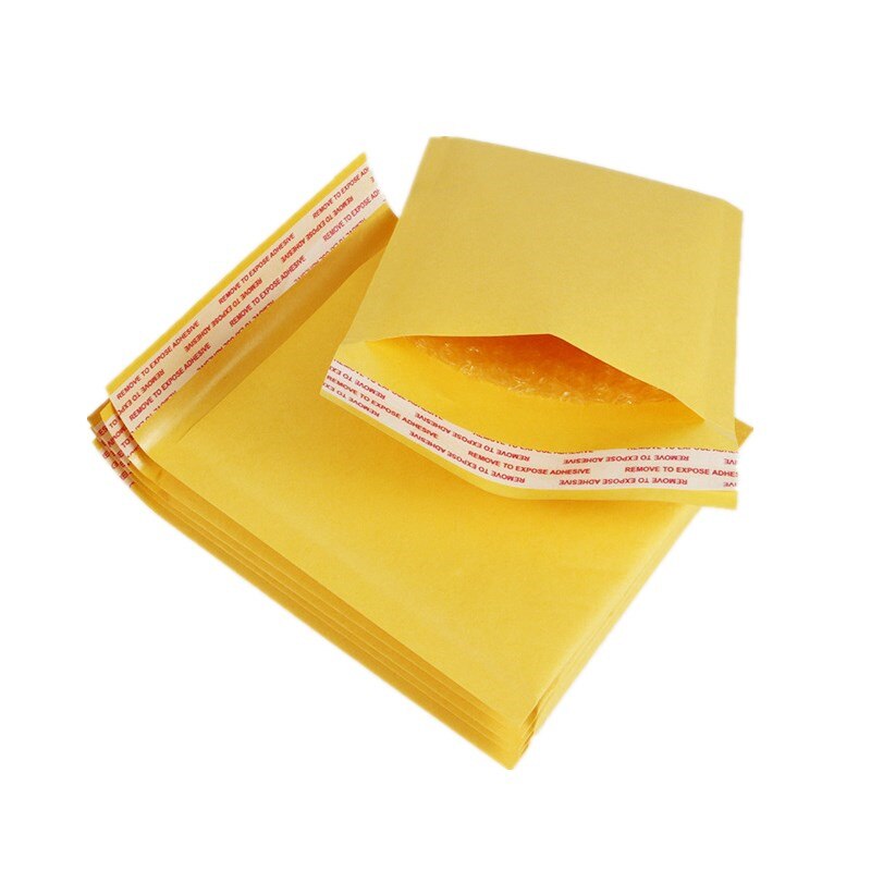 50 Pcs 4 sizes Kraft Paper Bubble Envelopes Bags Padded Mailers Envelope With Bubble Mailing Bag Bubble Mailer