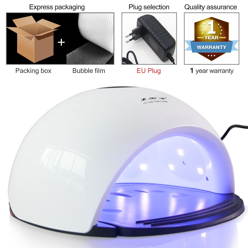 LKE 48W Nail Dryer SUN X9 UV Lamp 3 Timed Mode With Automatic Sensing Nail Lamp for Nails Drying Builder Gel UV Nail Dryers: Star 5 EU Plug